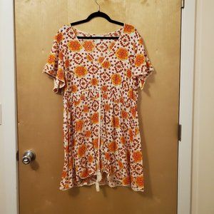 Forever 21 white and orange flower dress